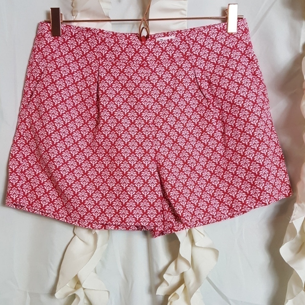 Madewell Tulip Tree Deck Shorts Red White Floral Coastal 2 - Picture 2 of 8